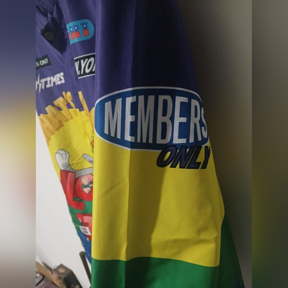 Looney Tunes × Members Only color Block Windbreaker Men's Size: L (NEW) - Picture 3 of 11